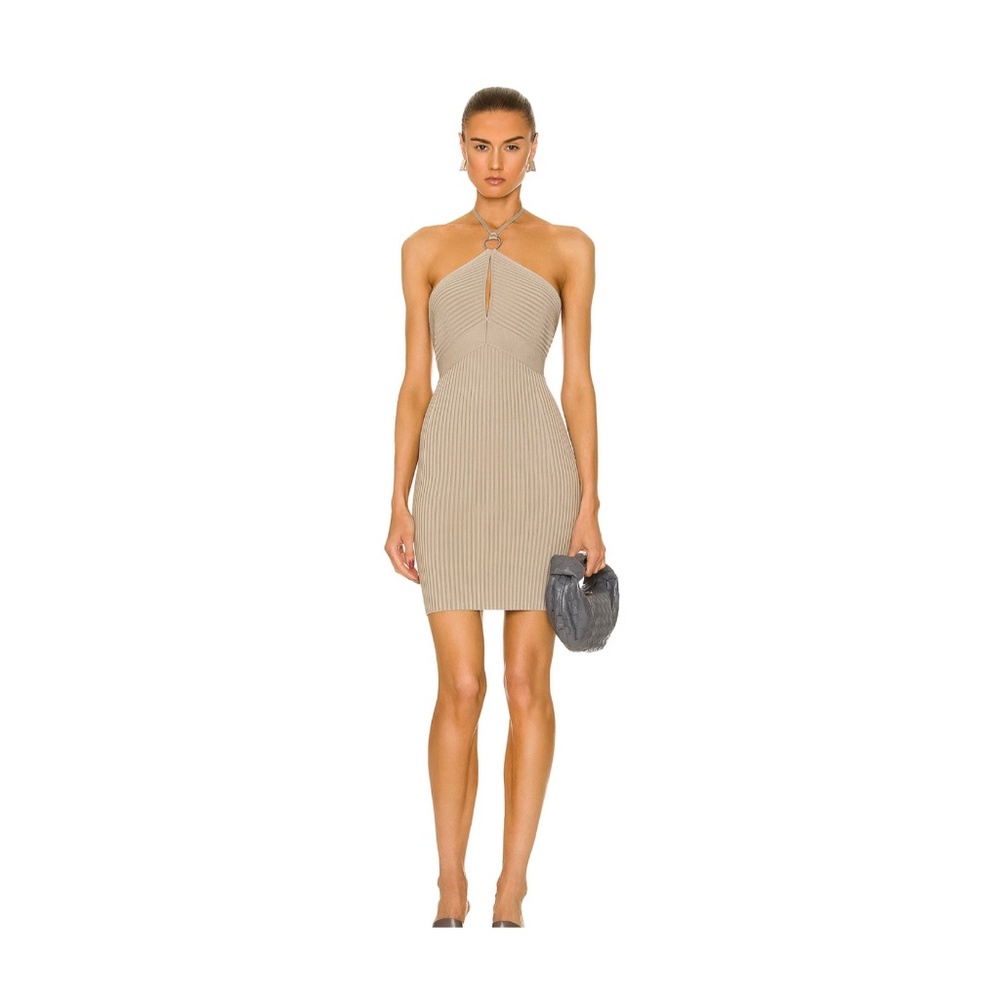 Jonathan Simkhai Grey Halter Minidress